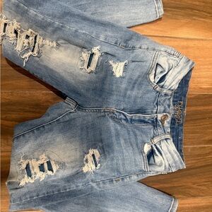 Rue21 Distressed Light Blue Boyfriend Jeans